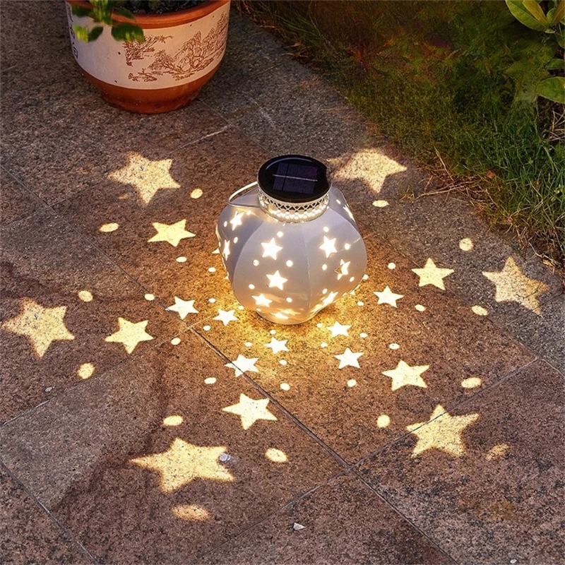 Solar Lantern Hanging - مصباح حديقة على شكل نجمة، أضواء