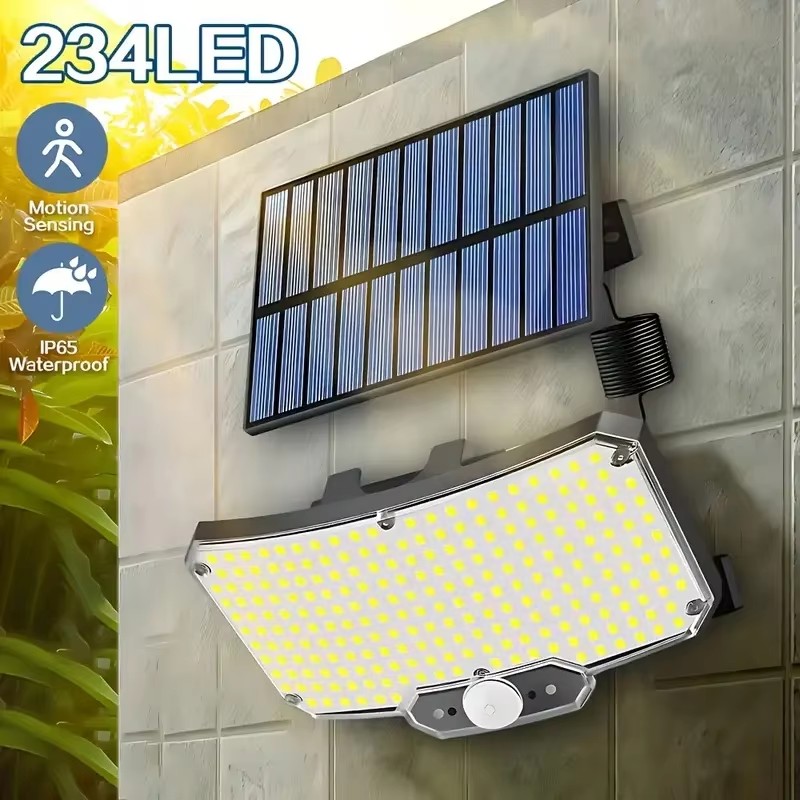 Outdoor Lighting Motion Sensor - مصباح شمسي خارجي بـ 234 مصباح