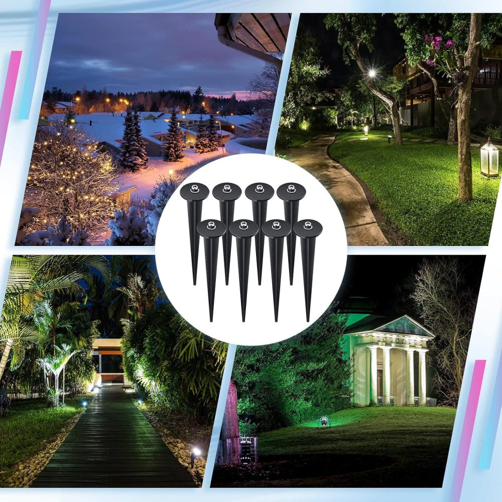 Outdoor Lighting Ground Fixtures - حامل ألومنيوم فاخر مع مسمار تثبيت