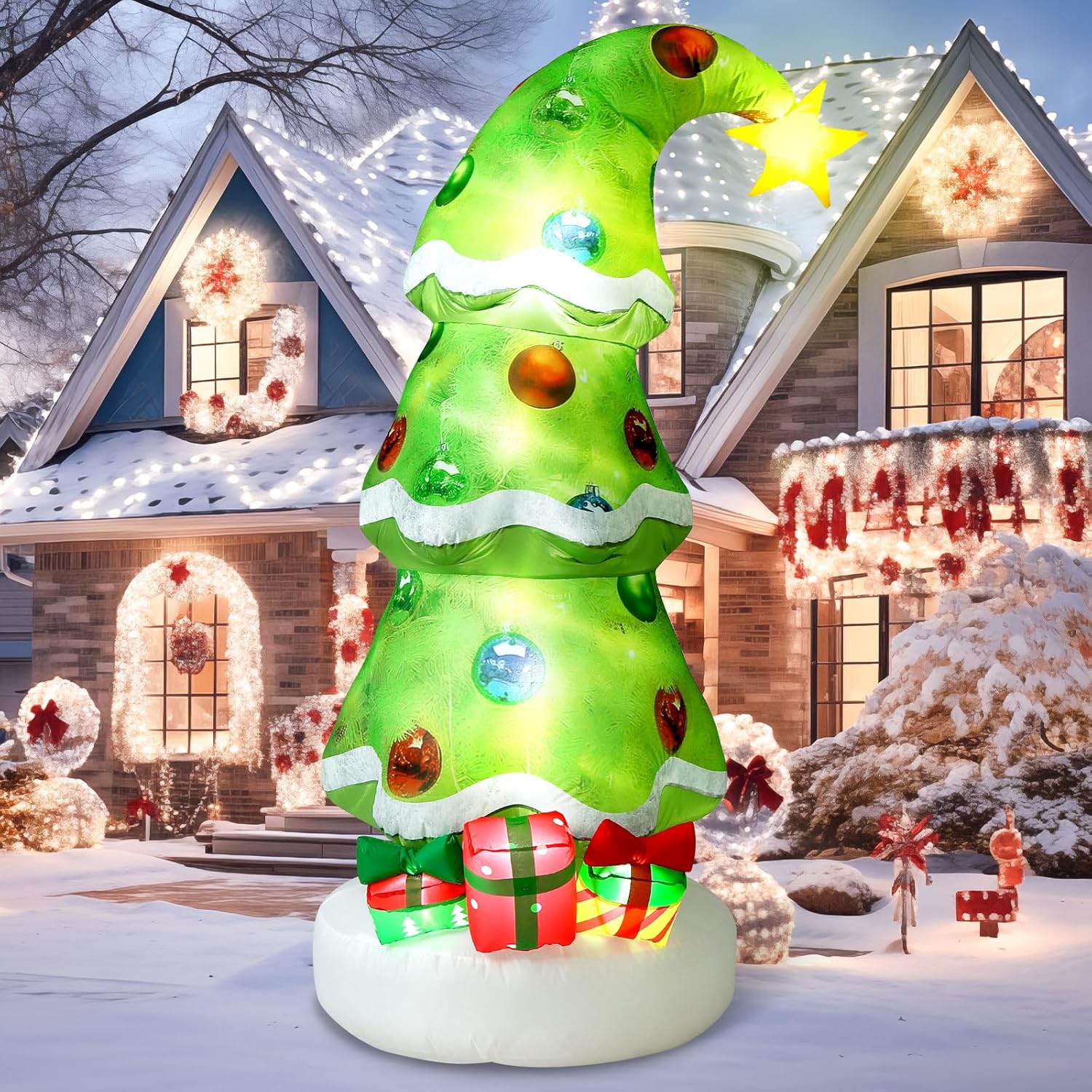 Outdoor Lighting For Christmas - شجرة عيد الميلاد القابلة للنفخ بطول