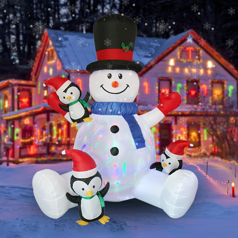Outdoor Lighting For Christmas - عيد الميلاد نفخ ثلج البطريق مكدسة