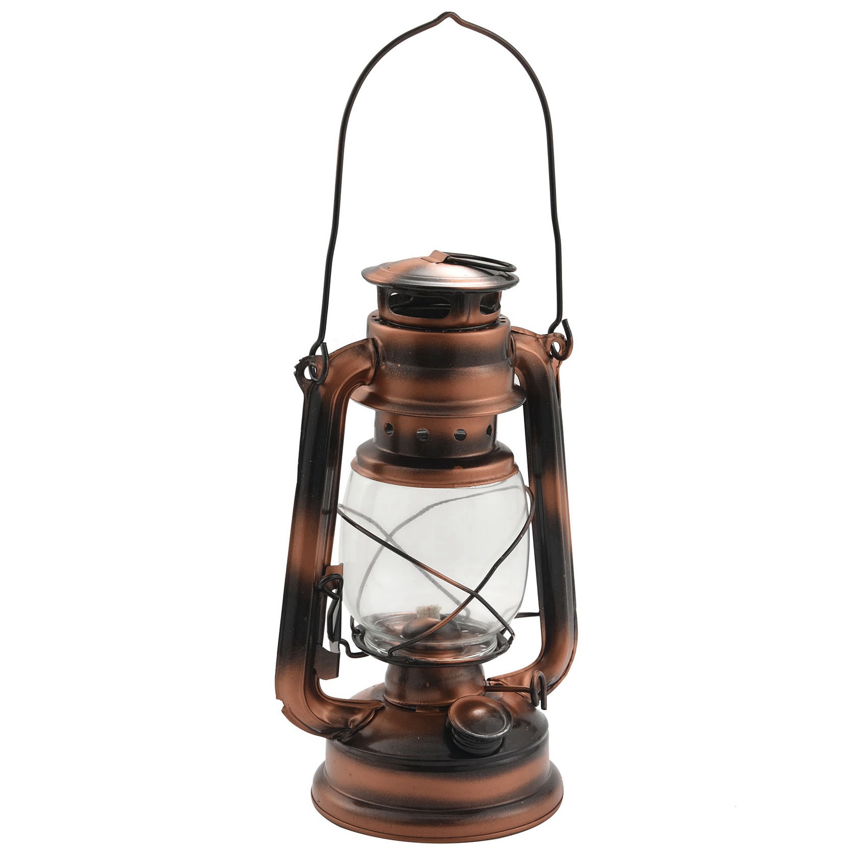 Outdoor Lighting Bronze - قطعتان من فوانيس الزيت الحديدية العتيقة
