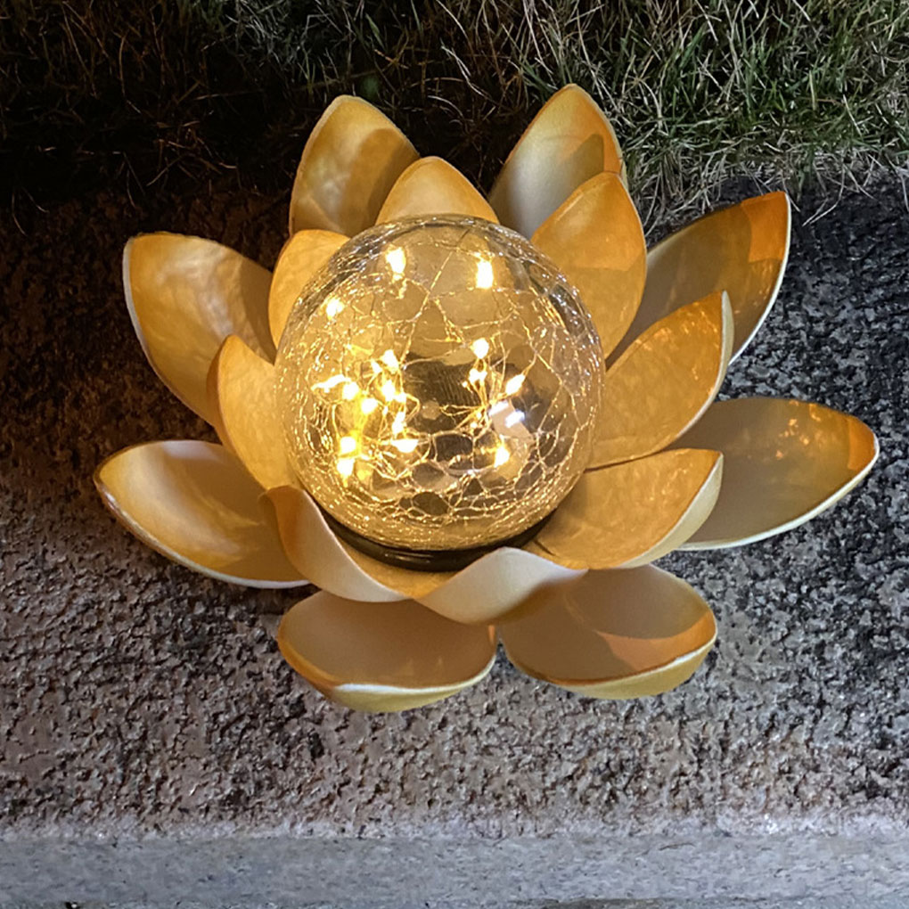 Outdoor Lighting For Christmas - أضواء شمسية للحديقة على شكل لوتس