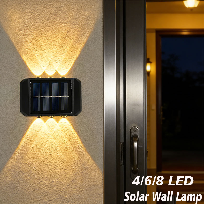 Outdoor Lighting Linear - مصباح شمسي خارجي بـ 4/6/8 مصابيح