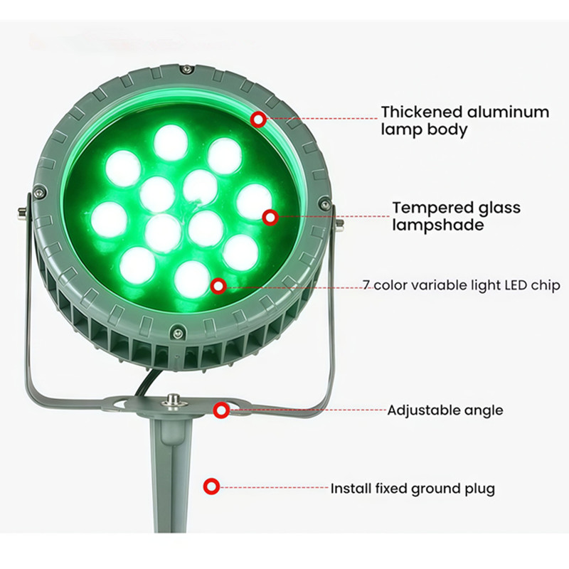 Outdoor Lighting Ground Fixtures - RGB LED مصباح في الهواء الطلق
