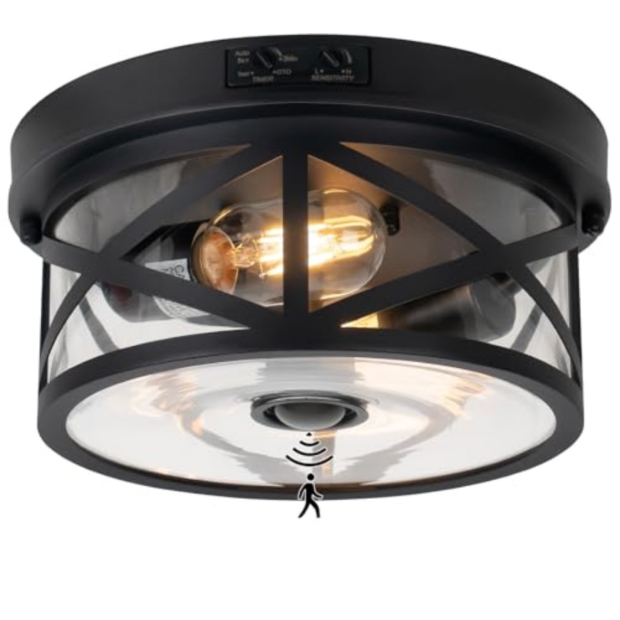Outdoor Lighting Motion Sensor - مصباح سقف خارجي بمستشعر حركة، تركيب
