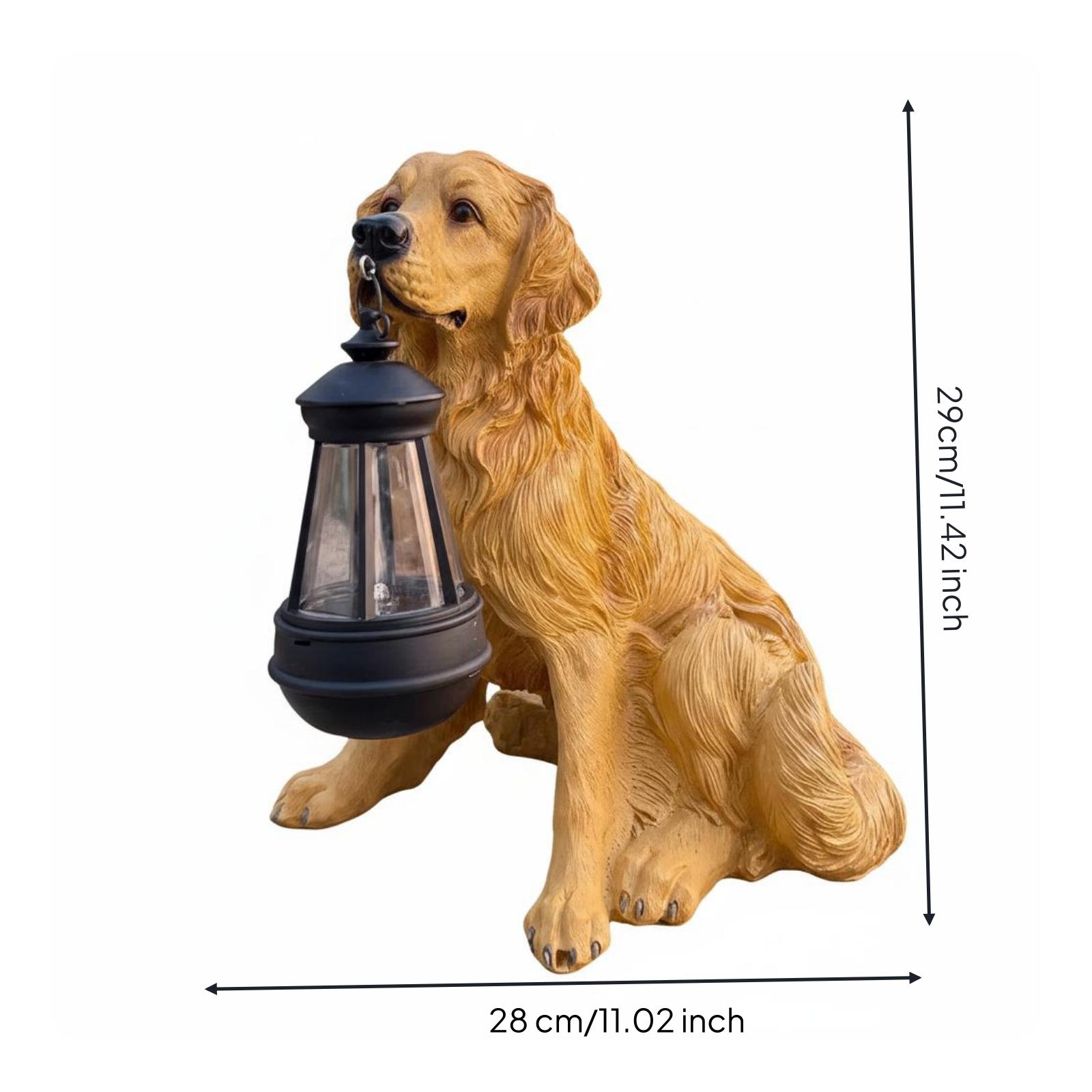 Solar Lantern Hanging - تمثال كلب من الراتنج للحدائق والفناءات