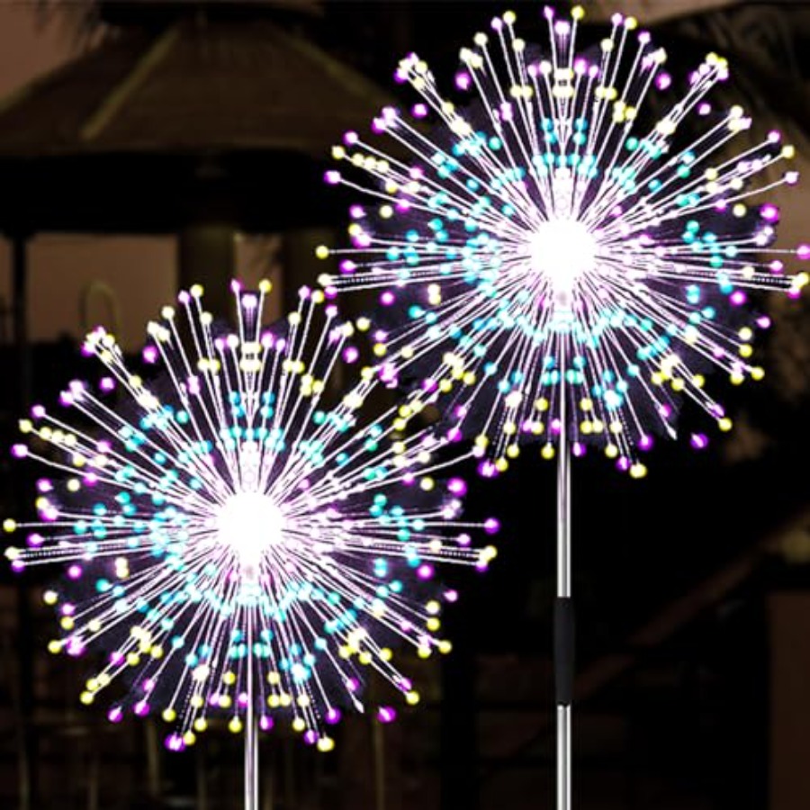 Outdoor Lighting For Christmas - أضواء الألعاب النارية الشمسية، أوضاع إضاءة