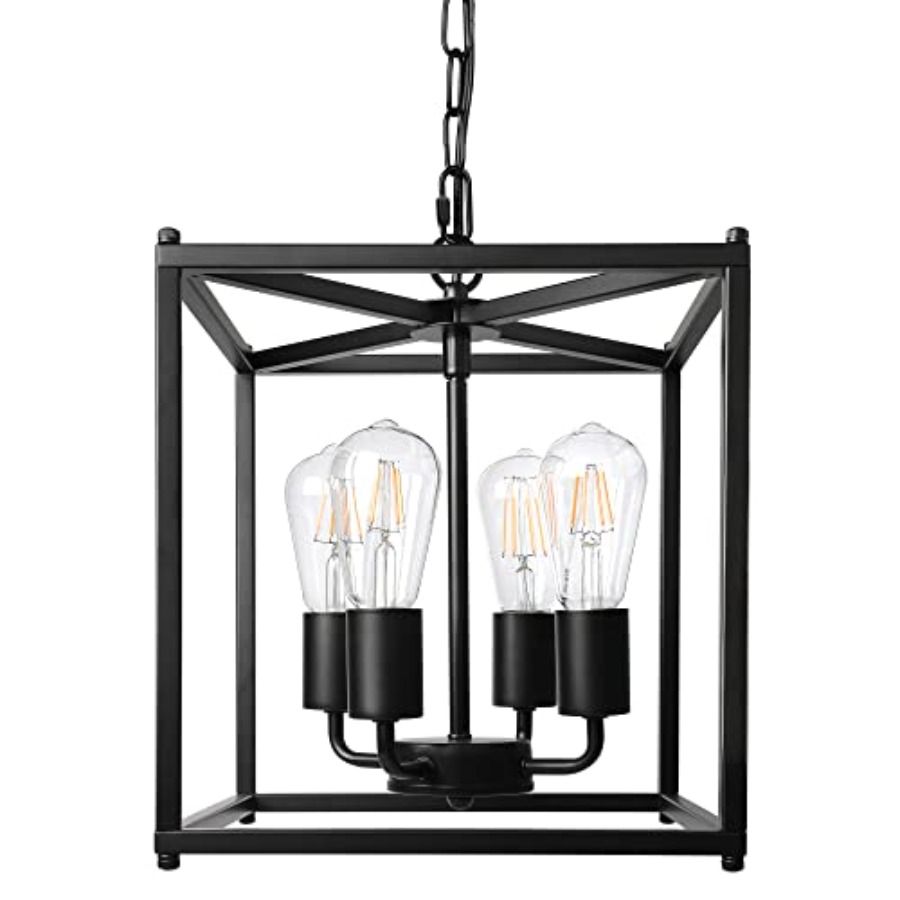 ثريا ريفية سوداء بـ 4 مصابيح،  - مراجعة Solar Lantern Hanging وسعره