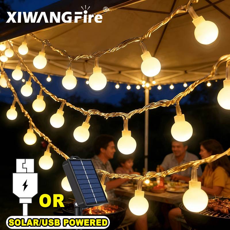 أضواء خيطية تعمل بالطاقة الشمس - مراجعة Outdoor Lighting For Christmas وسعره