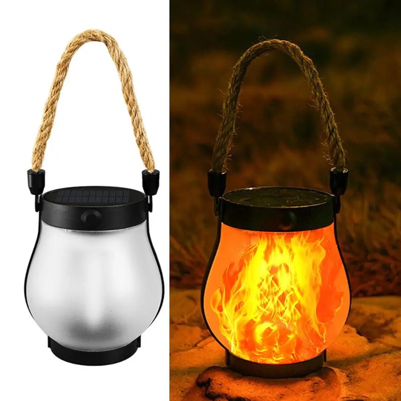 مصباح شمسي بتأثير اللهب قابل ل - مراجعة Solar Lantern Hanging وسعره