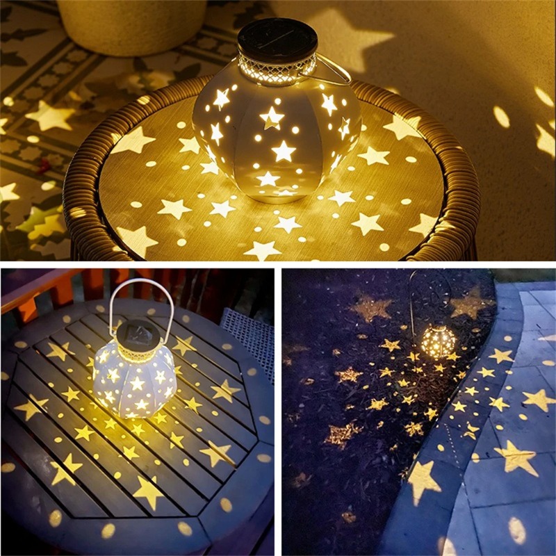مصباح حديقة على شكل نجمة، أضوا - مراجعة Solar Lantern Hanging وسعره