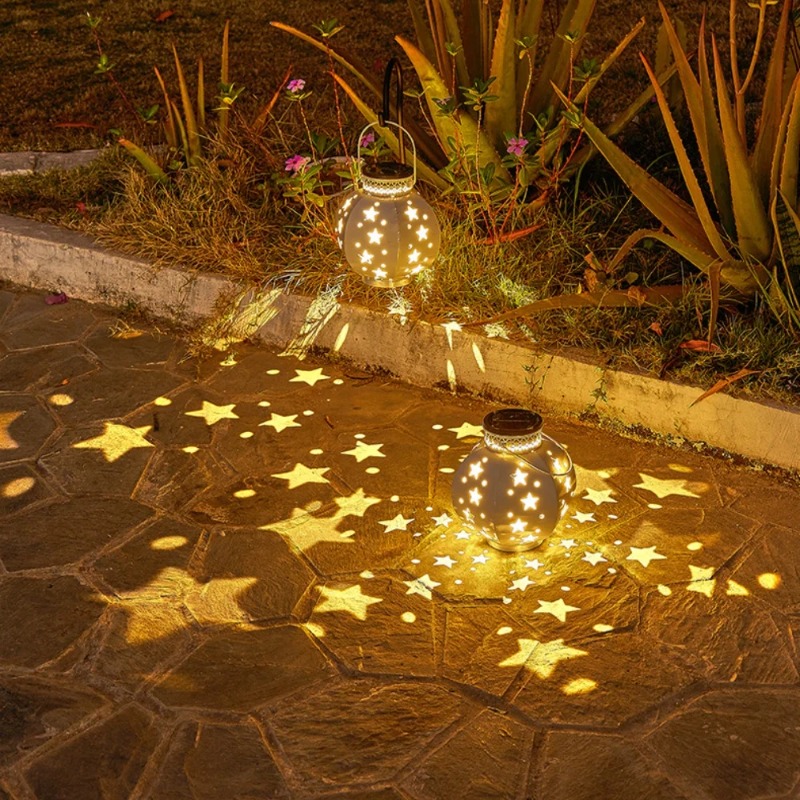مصباح حديقة على شكل نجمة، أضوا - مراجعة Solar Lantern Hanging وسعره