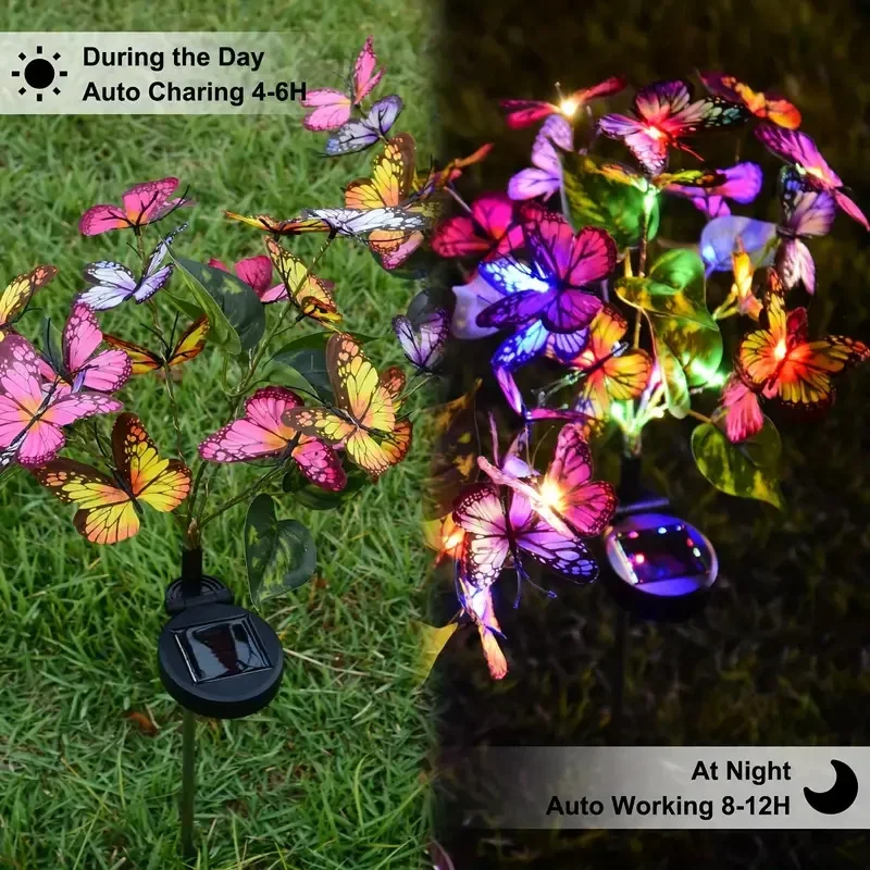 أضواء حديقة الفراشة LED بالطاق - مراجعة Outdoor Lighting For Christmas وسعره