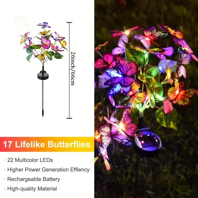 أضواء حديقة الفراشة LED بالطاق - مراجعة Outdoor Lighting For Christmas وسعره