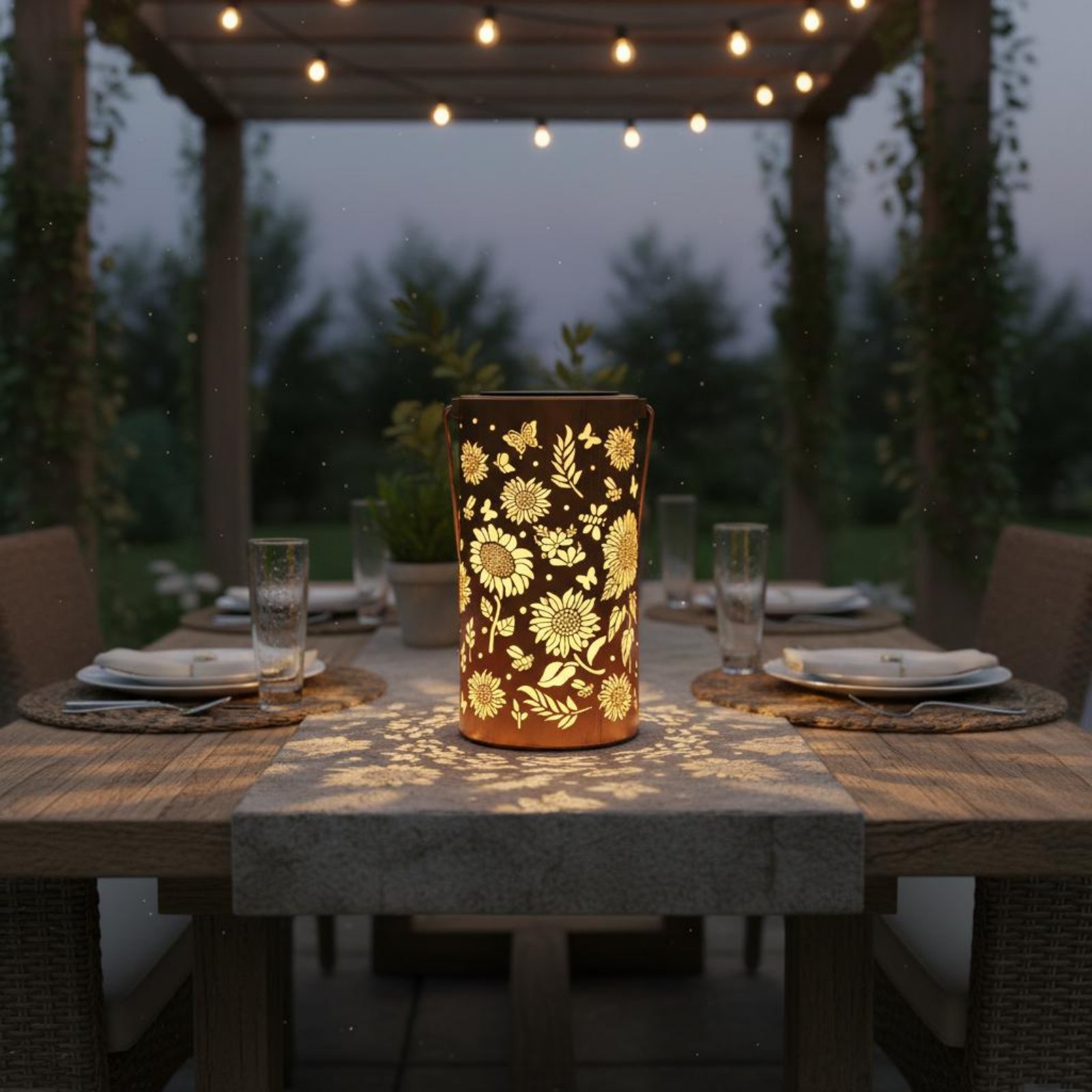 فانوس شمسي ملون بتصميم شعاع ال - مراجعة Solar Lantern Hanging وسعره