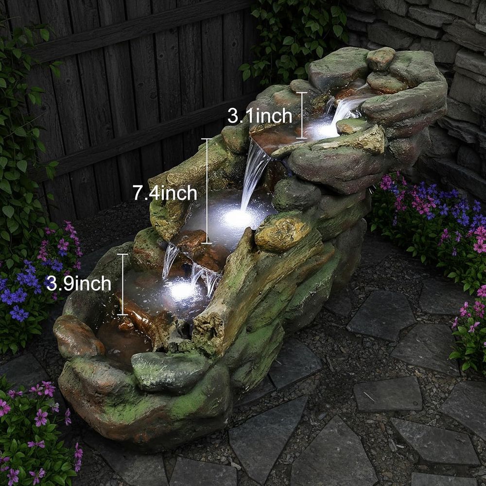 نافورة مياه خارجية متعددة المس - مراجعة Outdoor Lighting For Backyard وسعره