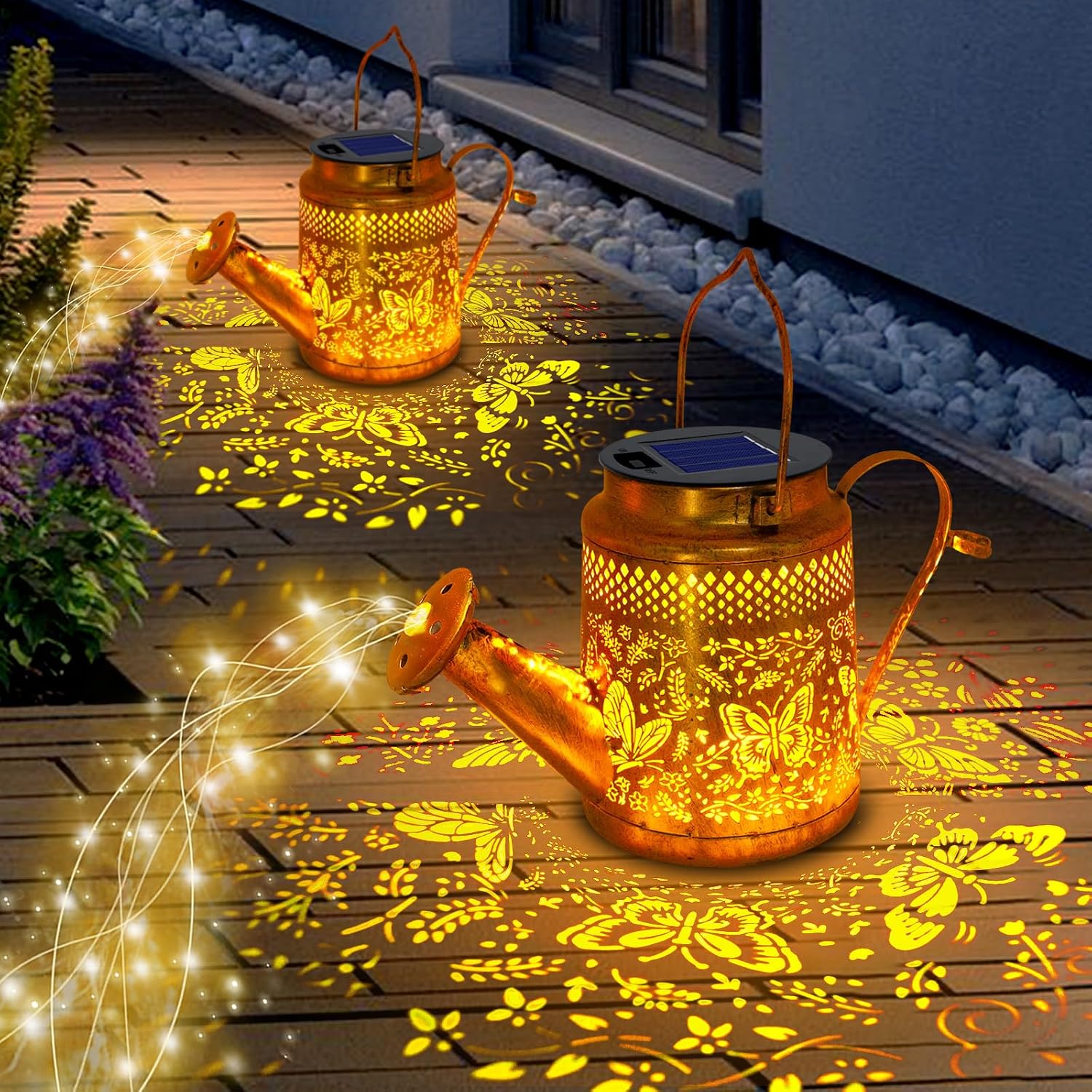 مجموعة من 2 مصابيح شمسية كبيرة - مراجعة Solar Lantern Hanging وسعره