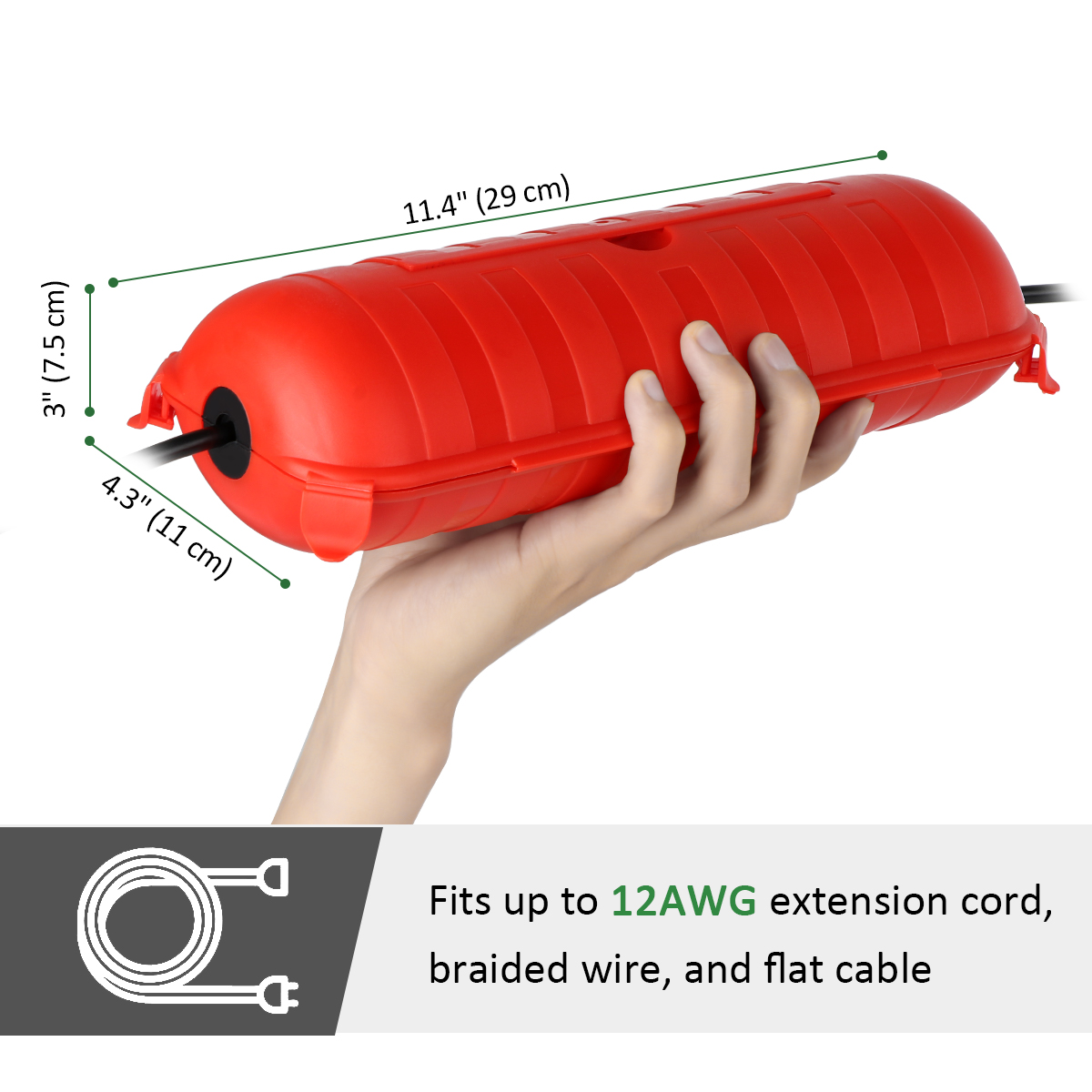 صندوق طاقة خارجي مقاوم للعوامل - مراجعة Outdoor Lighting Extension Cord وسعره