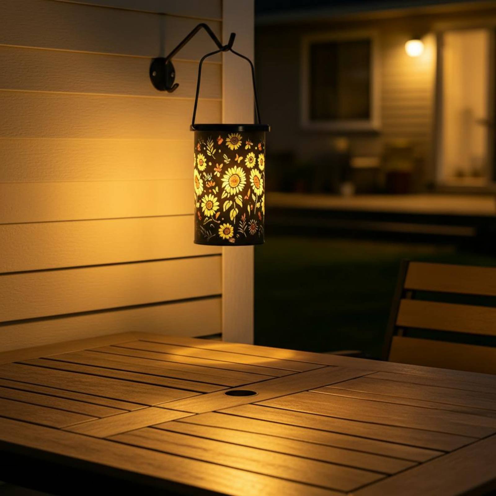 فانوس زهري بتصميم عتيق، مصباح  - مراجعة Solar Lantern Hanging وسعره