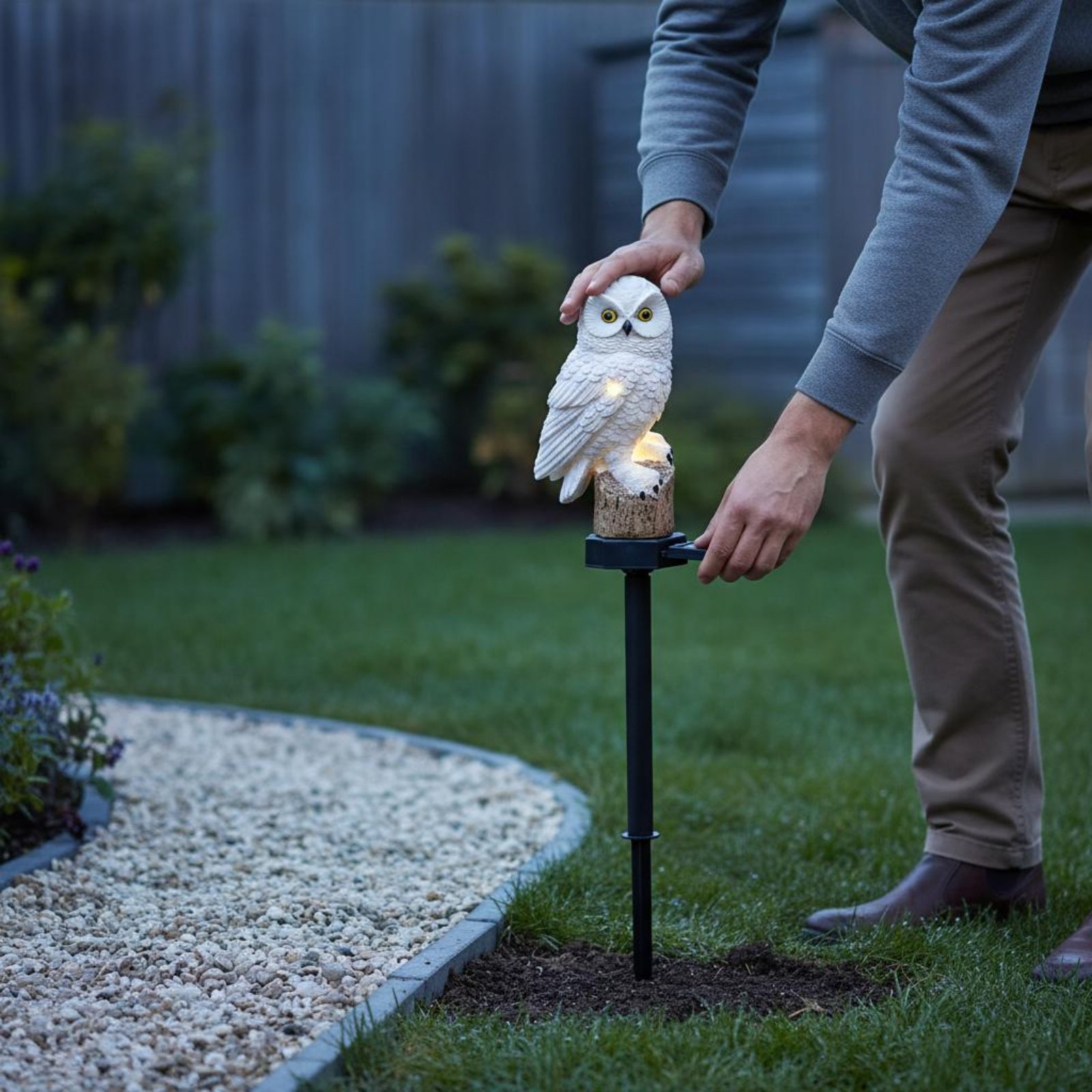 مصباح بومة شمسي للحديقة مقاوم  - مراجعة Outdoor Lighting Pathway وسعره