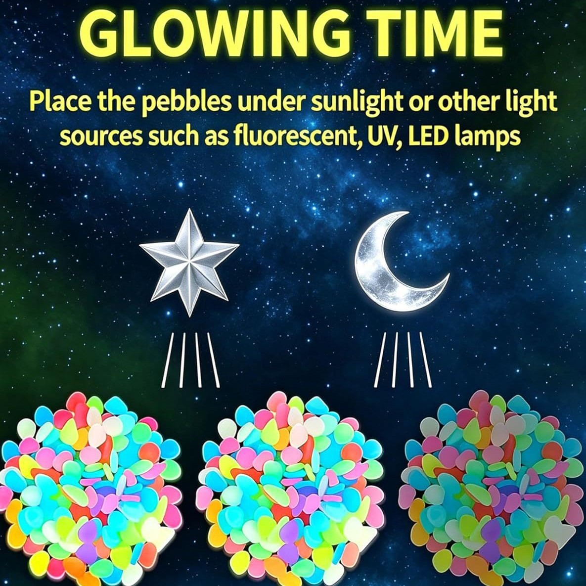 حصى ملونة مضيئة في الظلام لتزي - مراجعة Outdoor Lighting Pathway وسعره