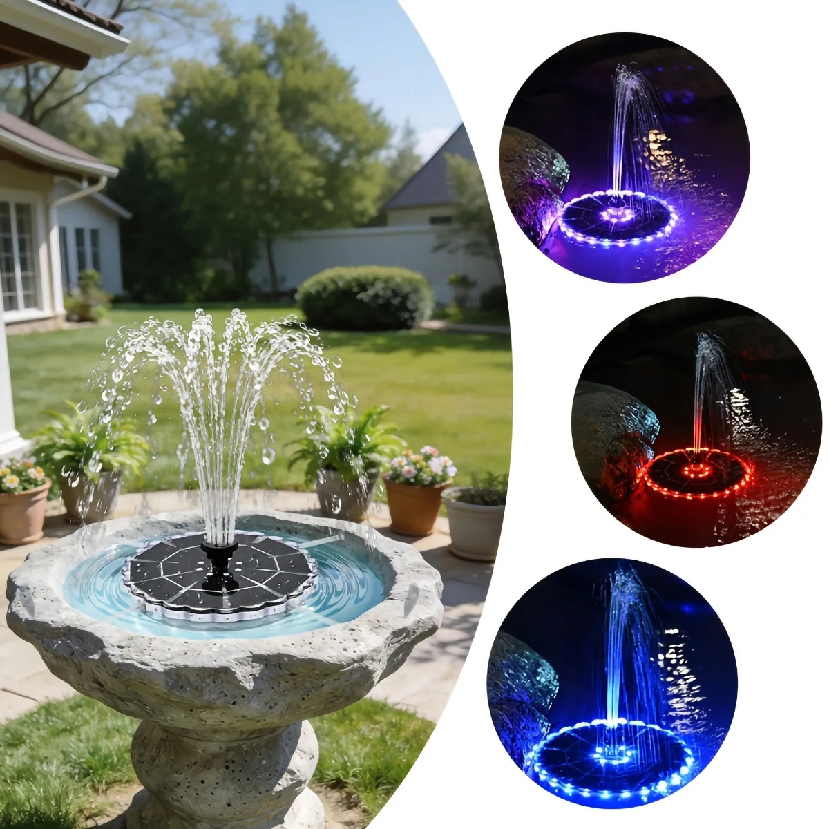نافورة شمسية خارجية 3.5 واط لل - مراجعة Bollard Light Garden وسعره