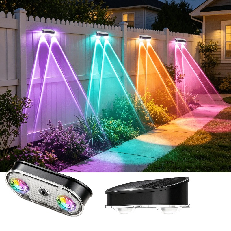 مصباح سياج شمسي RGB بدرجة حماي - مراجعة Outdoor Lighting Linear وسعره