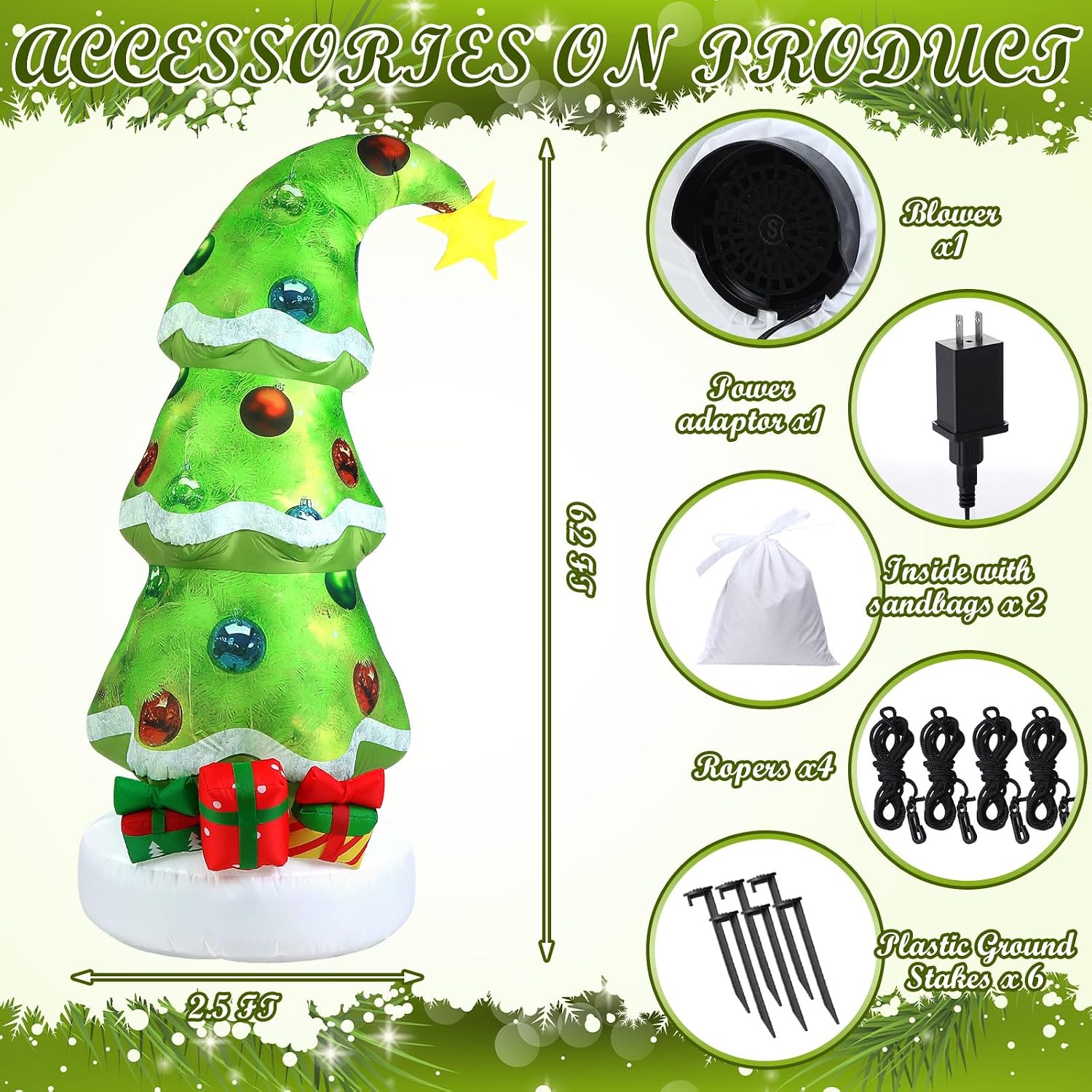 شجرة عيد الميلاد القابلة للنفخ - مراجعة Outdoor Lighting For Christmas وسعره