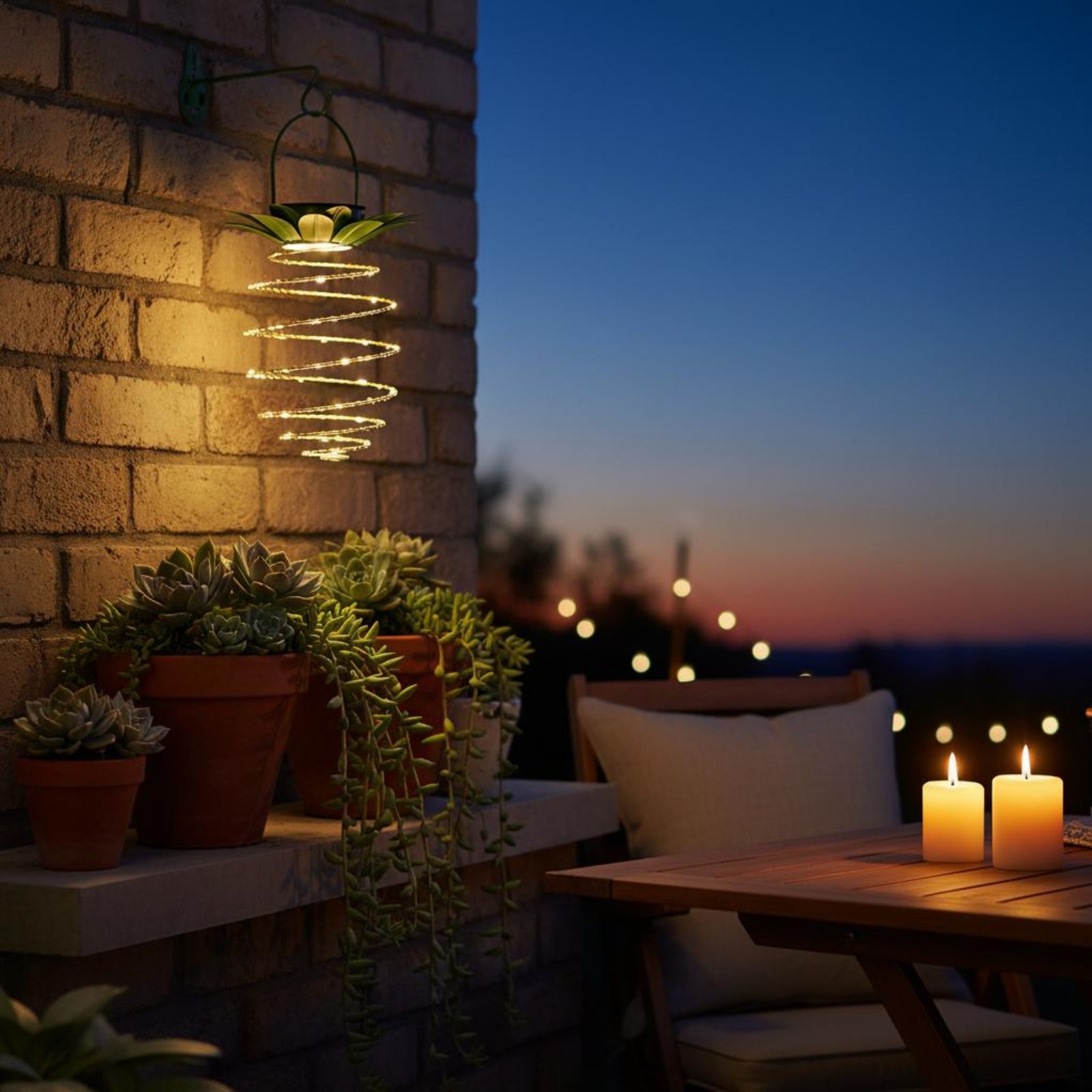 قطعتان من مصابيح الأناناس الشم - مراجعة Solar Lantern Hanging وسعره