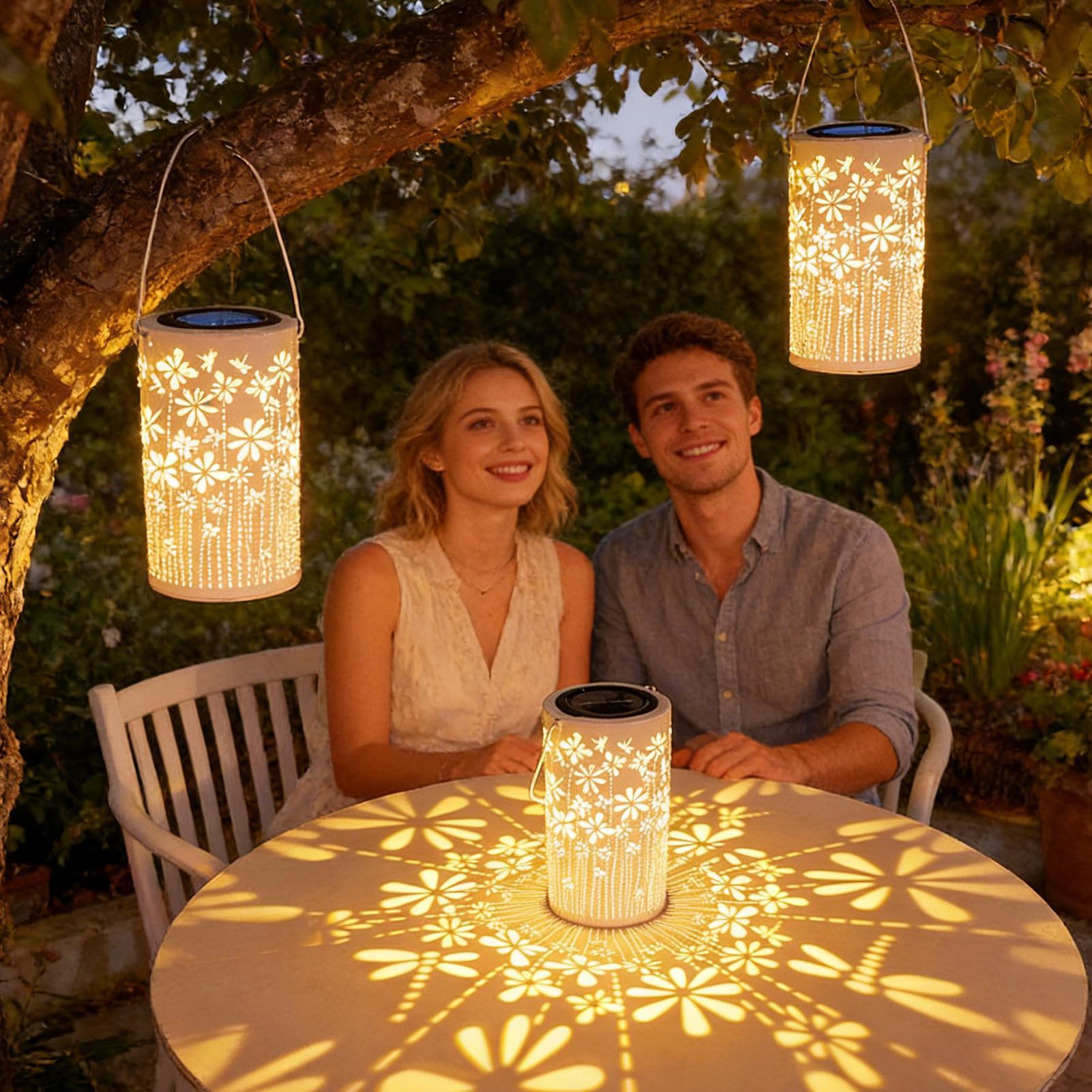 فوانيس شمسية ملونة على شكل زهو - مراجعة Outdoor Lighting Pathway وسعره