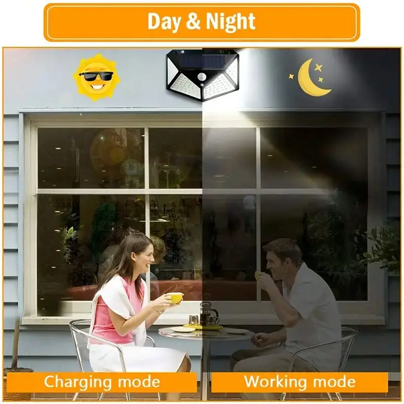 مصباح حديقة شمسي خارجي بـ 100  - مراجعة Outdoor Lighting Motion Sensor وسعره