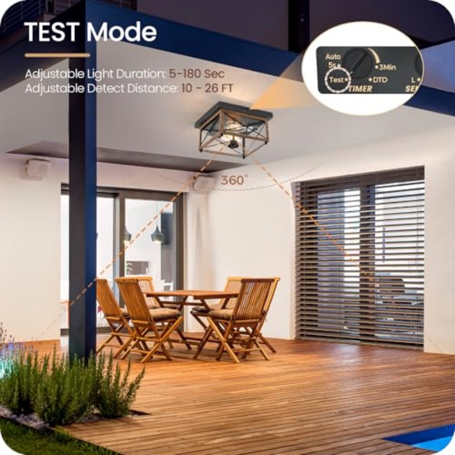 مصباح سقف خارجي مع مستشعر حركة - مراجعة Outdoor Lighting Motion Sensor وسعره