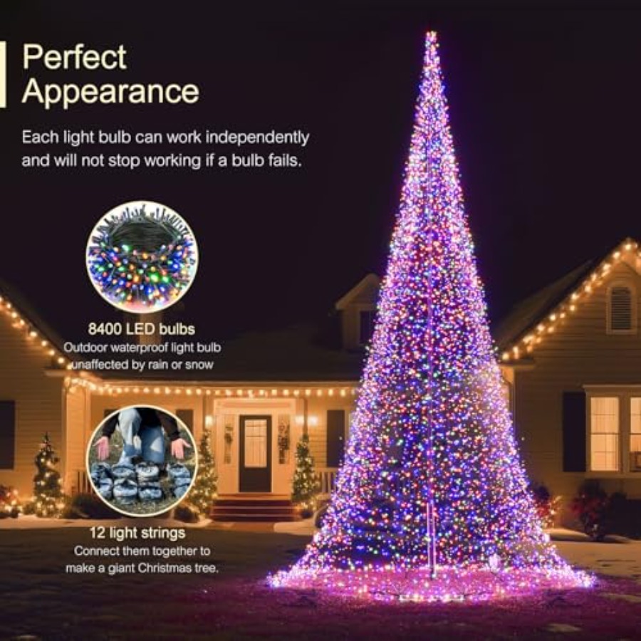 عمود علم خارجي مع إضاءة LED لش - مراجعة Outdoor Lighting For Christmas وسعره