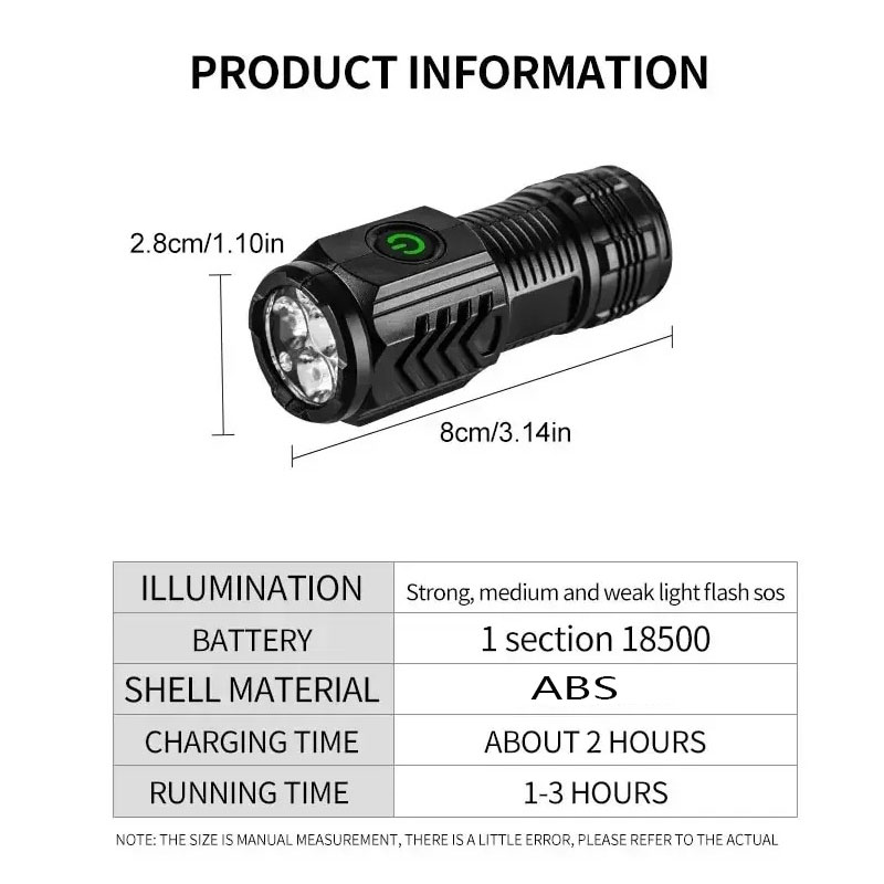 مصباح يدوي صغير 3LED مع مشبك ق - مراجعة Outdoor Lighting B&Q وسعره