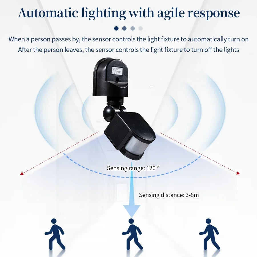 PIR محس حركة 220 فولت 110 فولت - مراجعة Outdoor Lighting Motion Sensor وسعره