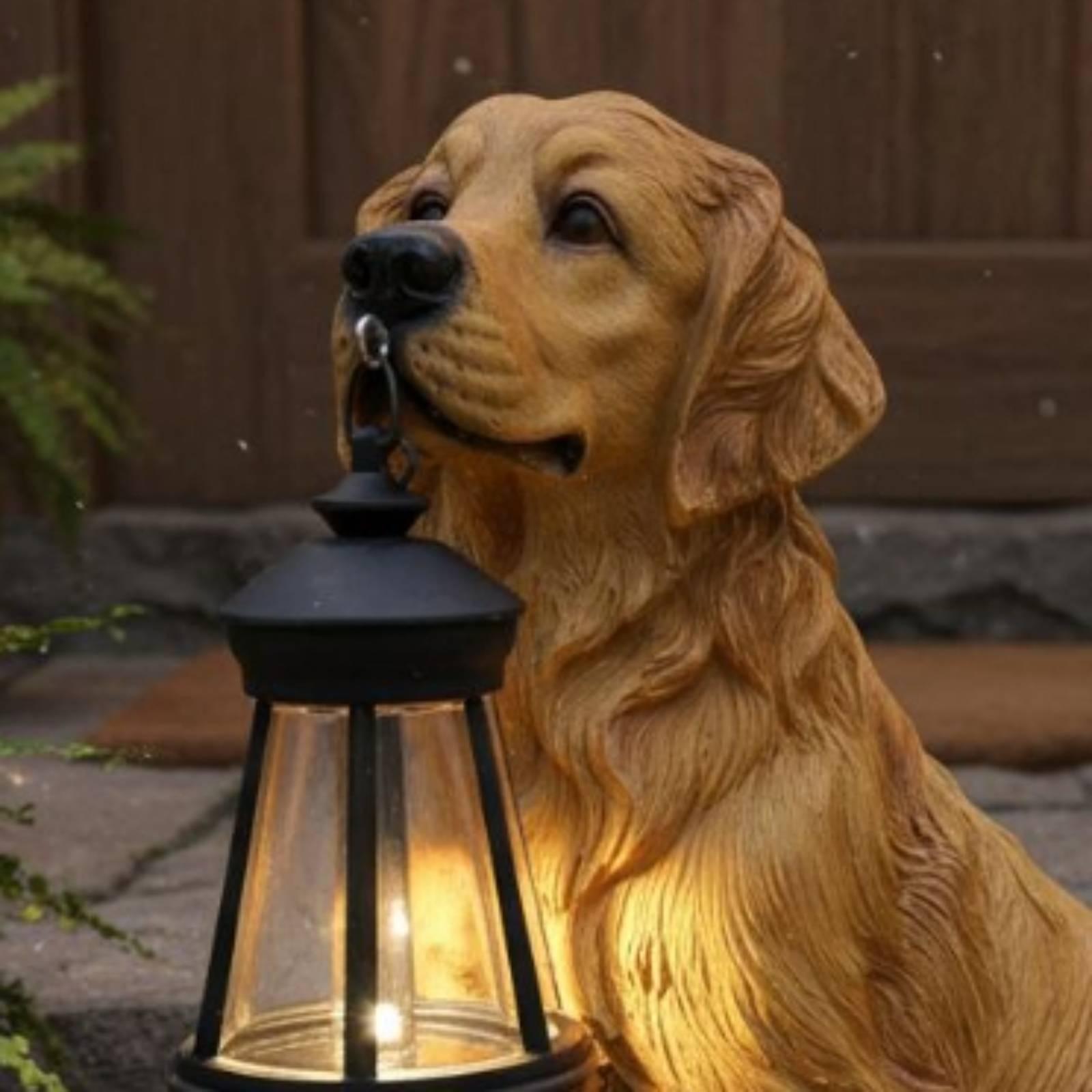 تمثال كلب من الراتنج للحدائق و - مراجعة Solar Lantern Hanging وسعره