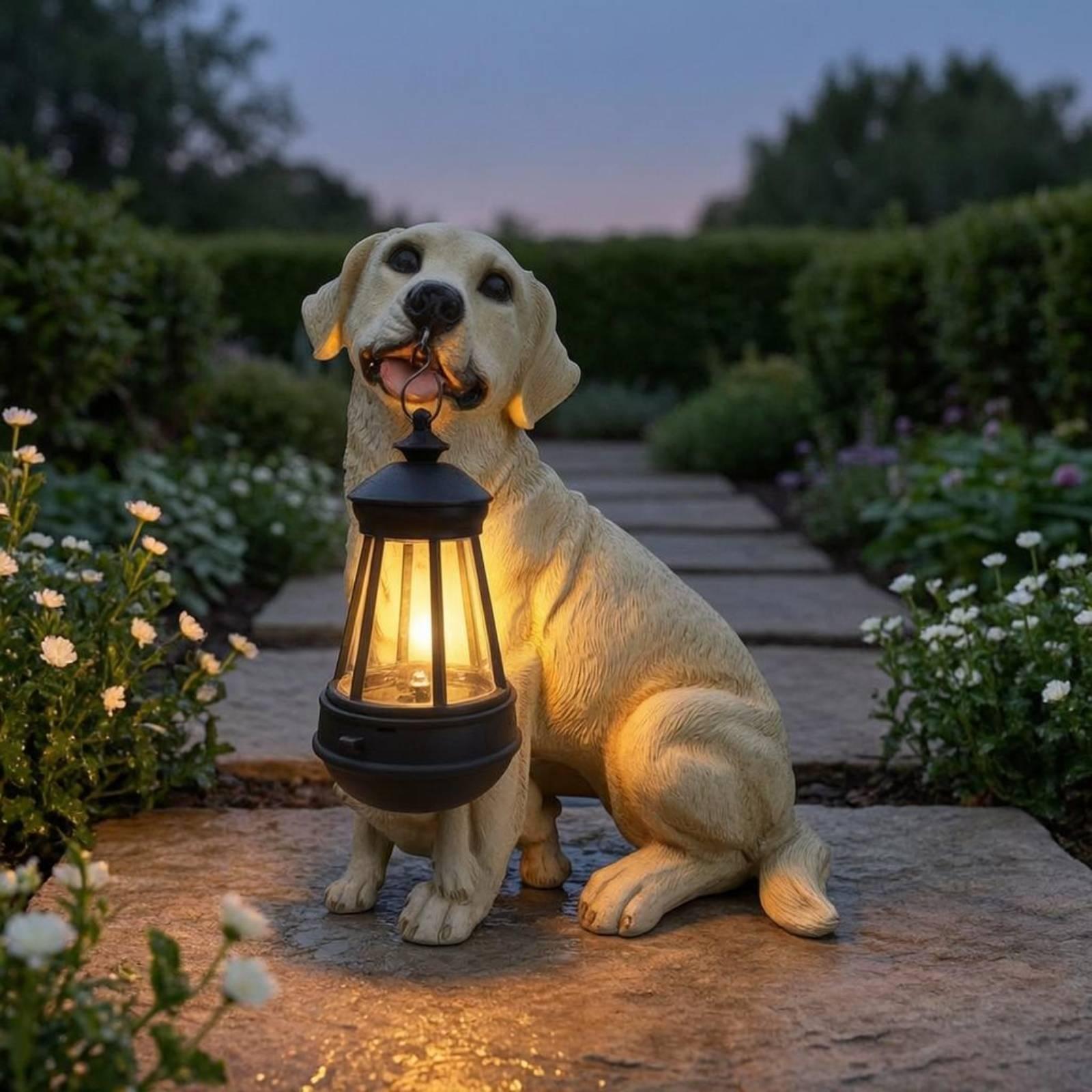 تمثال كلب من الراتنج للحدائق و - مراجعة Solar Lantern Hanging وسعره