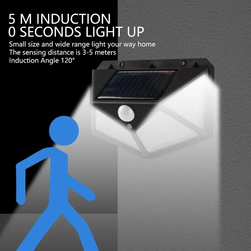 مصباح جداري شمسي بـ 100 مصباح  - مراجعة Outdoor Lighting Motion Sensor وسعره