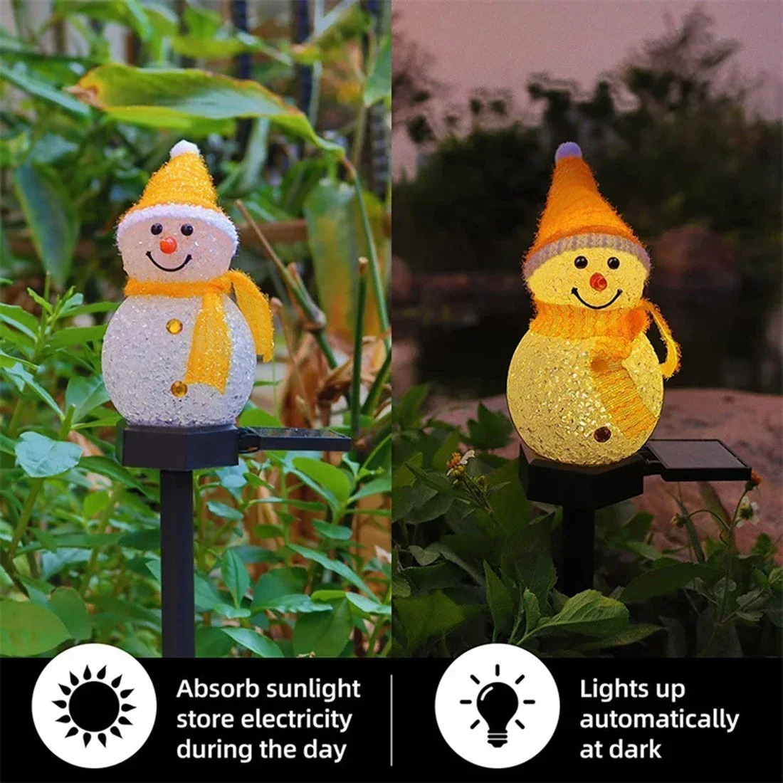 مصباح حديقة شمسي على شكل رجل ا - مراجعة Outdoor Lighting For Christmas وسعره