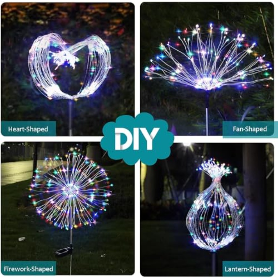 أضواء الألعاب النارية الشمسية، - مراجعة Outdoor Lighting For Christmas وسعره